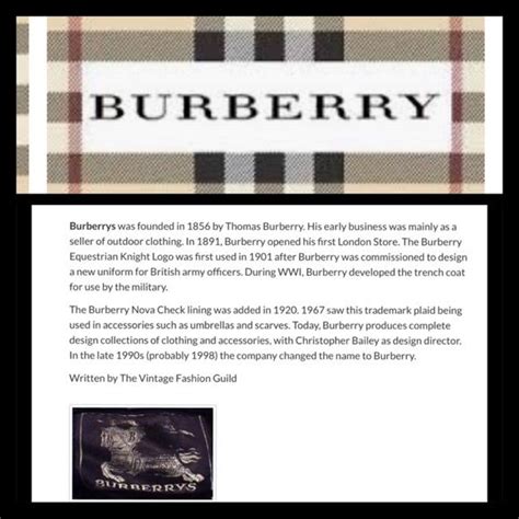 how long has burberry been around|burberry label history.